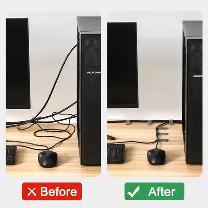 Reusable Self-Adhesive Cable Organizer Straps – Desk Wire & Cord Management