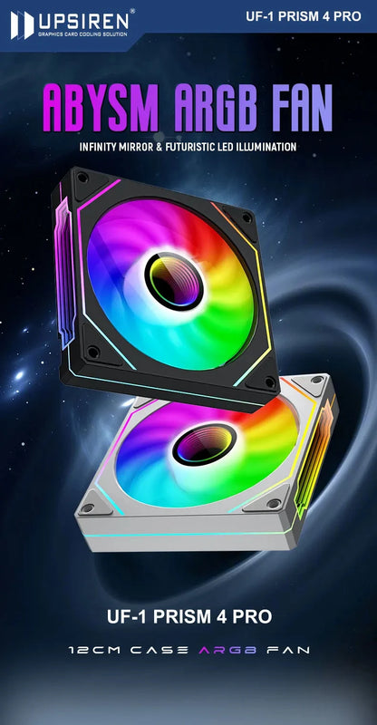 UPSIREN UF-1 PRISM 4 PRO 120mm ARGB PWM Cooling Fan