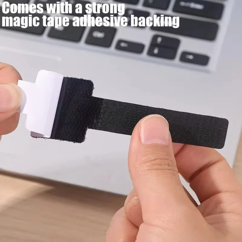 Reusable Self-Adhesive Cable Organizer Straps – Desk Wire & Cord Management