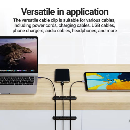 Adhesive Cable Holder Clips – Desktop & Nightstand Cord Organizer