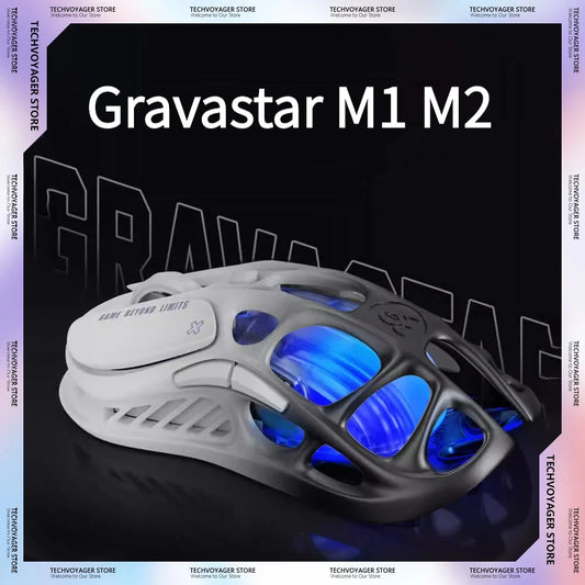 For GravaStar M1 M2 Gaming Mouse Magnesium Alloy Hollow Design Tri-Mode Wireless Wired Custom RGB Mice PC E-Sports Gifts