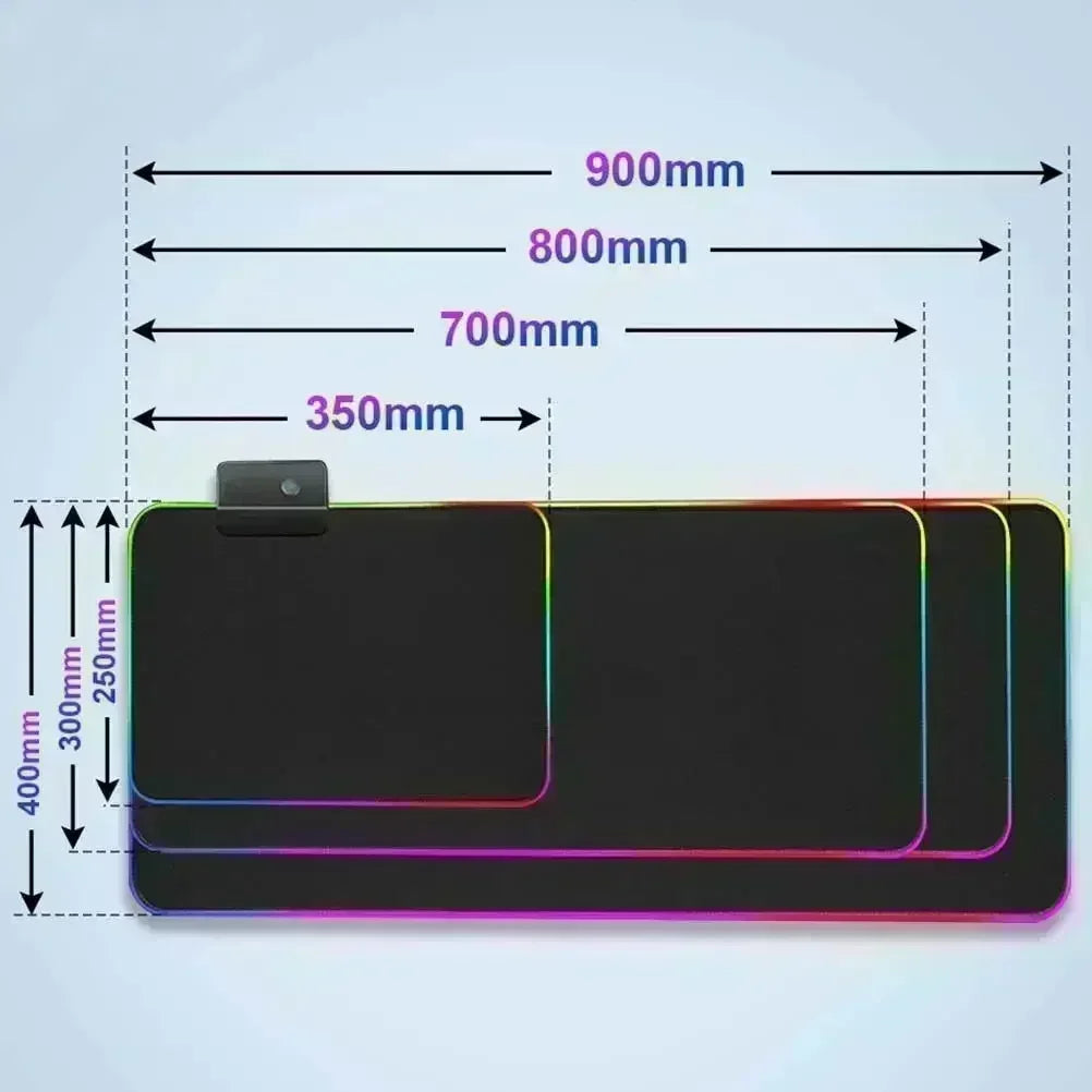 Redragon RGB LED Gaming Mouse Pad – Anti-Skid Desk Mat for PC & Laptop