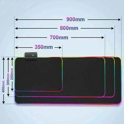 Redragon RGB LED Gaming Mouse Pad – Anti-Skid Desk Mat for PC & Laptop