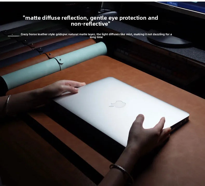Waterproof PU Desk Mat Set – Large Non-Slip Mouse & Keyboard Pads with Wrist Rest