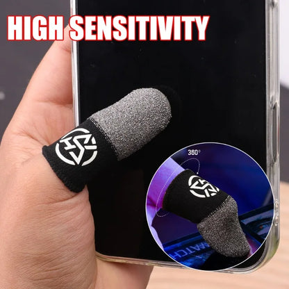 Sweat-Proof Game Gloves Luminous Finger Sleeve Breathable Finger Cots Cover Sensitive Mobile Touch Glove for PUBG Phone Games