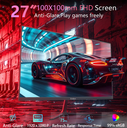 GreBear 27″ Full HD IPS Monitor – 75Hz, HDMI/VGA