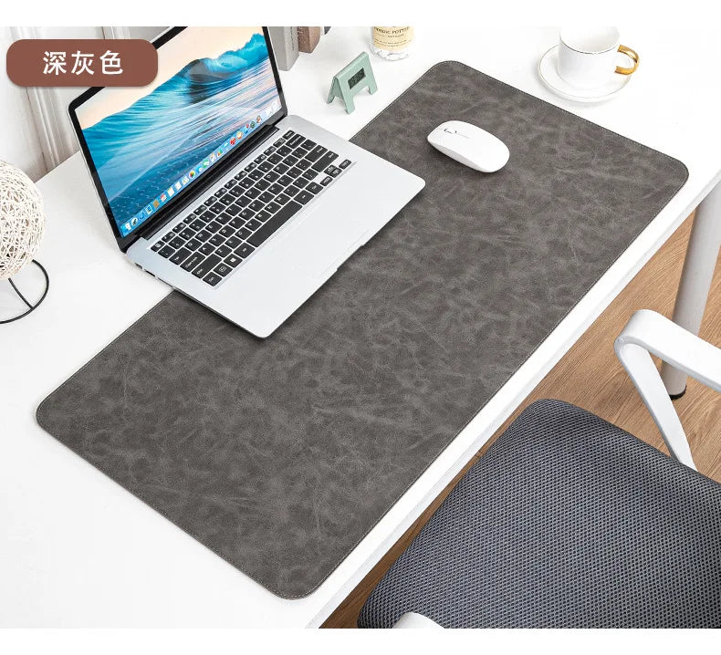 Waterproof PU Desk Pad – Large Non-Slip Mouse & Keyboard Mat, Easy to Clean