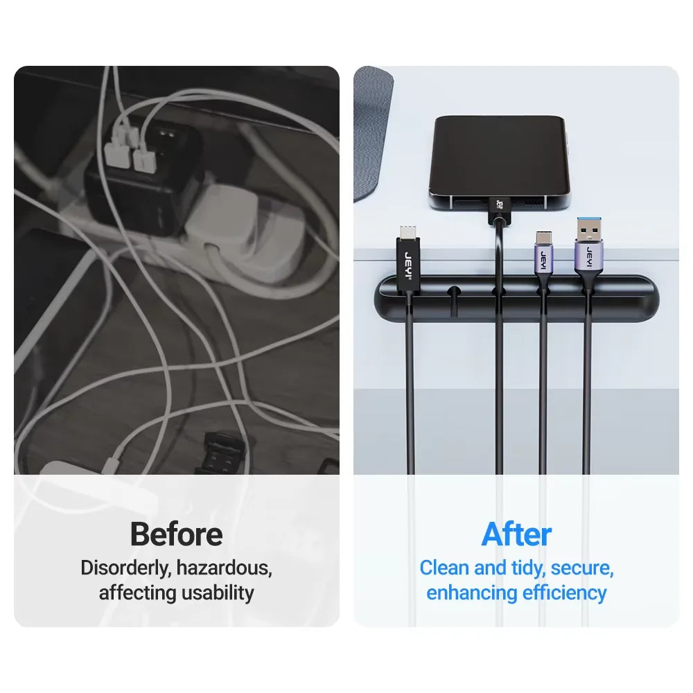 Adhesive Cable Holder Clips – Desktop & Nightstand Cord Organizer