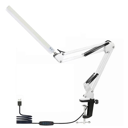 LED Desk Lamp with Rocker Arm – Adjustable, 10 Brightness Levels, 3 Lighting Modes
