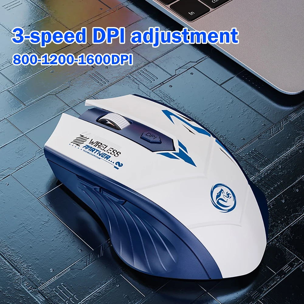 Bluetooth 5.4 Dual-Mode Wireless Mouse – Rechargeable, Silent, 6-Button