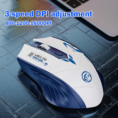 Bluetooth 5.4 Dual-Mode Wireless Mouse – Rechargeable, Silent, 6-Button