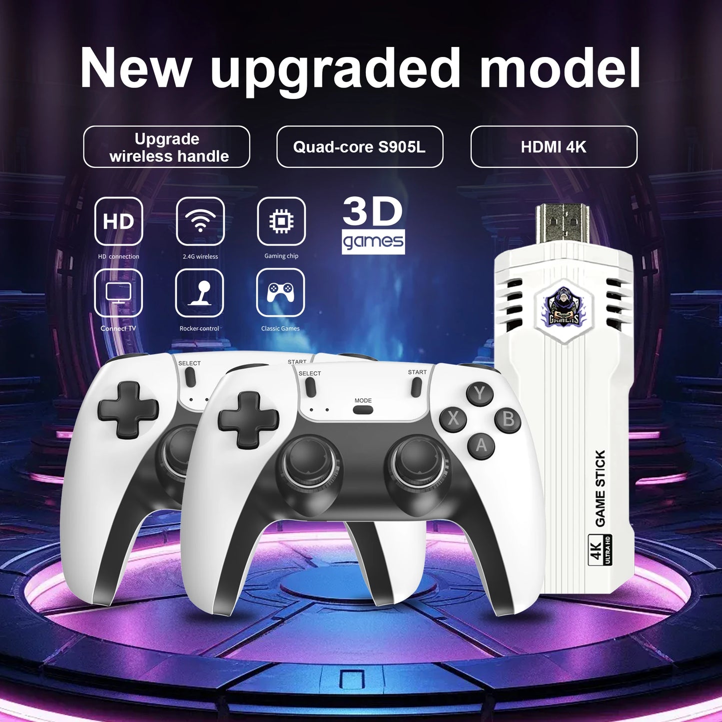 X2L Gaming Console – S905L Quad-Core, 64/128GB, 30,000+ Games (PSP, PS1, Dreamcast, N64)