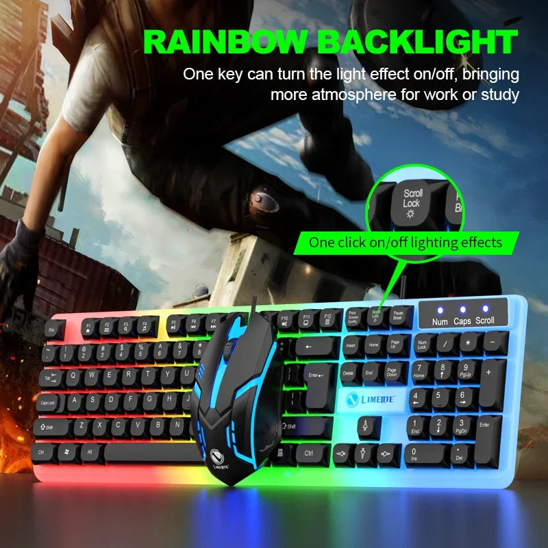 NG GTX350 RGB Gaming Keyboard & Mouse Combo – Wired, Black