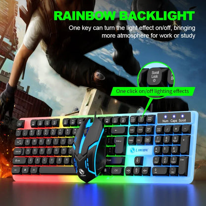 NG GTX350 RGB Gaming Keyboard & Mouse Combo – Wired, Black