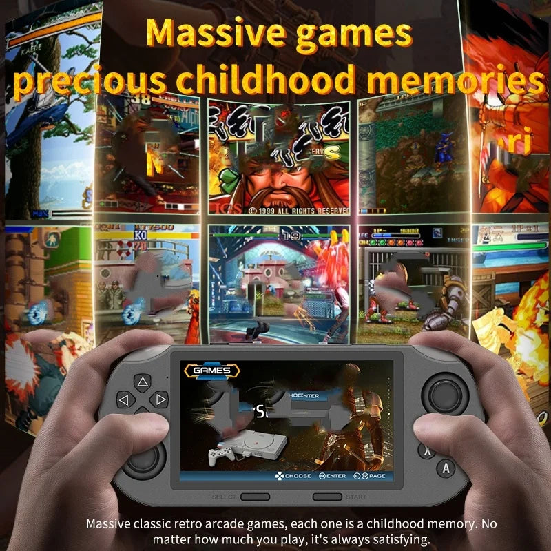Handheld Retro Game Console – Supports MAME, PS1, FC, SFC, MD, GB, GBA, Atari & More