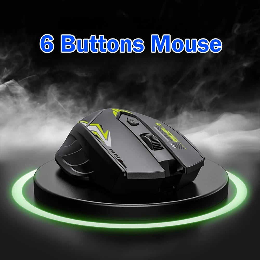 Bluetooth 5.4 Dual-Mode Wireless Mouse – Rechargeable, Silent, 6-Button