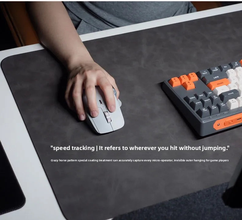 Waterproof PU Desk Mat Set – Large Non-Slip Mouse & Keyboard Pads with Wrist Rest