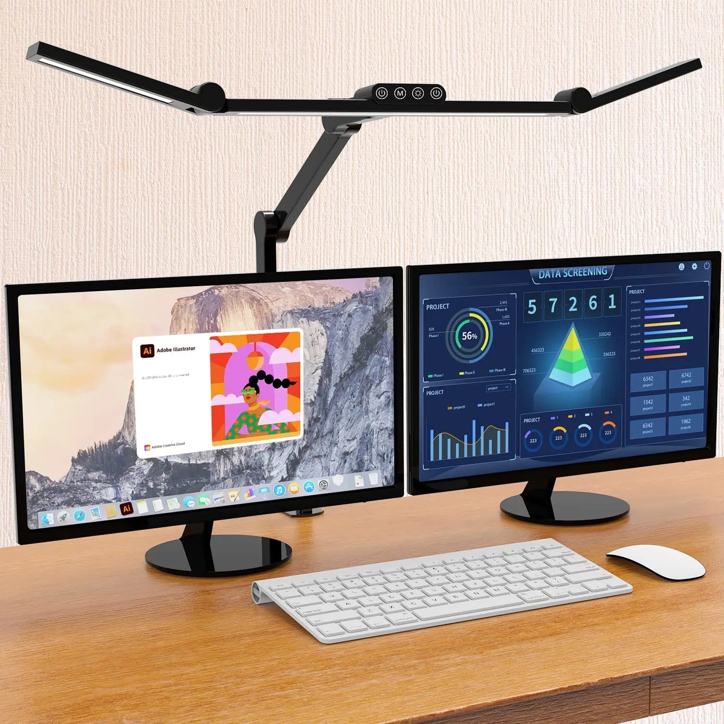 LED Clamp-On Desk Lamp – 24W Ultra-Bright, Auto-Dimming for Home & Office