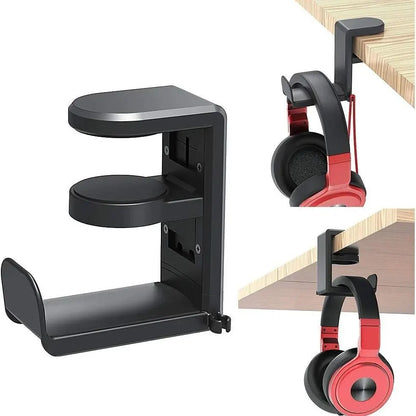 360° Rotating Headphone Stand – Desktop Headset Holder & Organizer