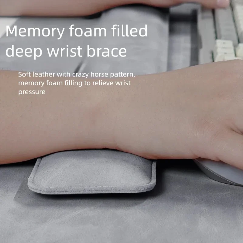 Waterproof PU Desk Mat Set – Large Non-Slip Mouse & Keyboard Pads with Wrist Rest