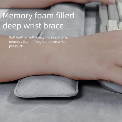 Waterproof PU Desk Mat Set – Large Non-Slip Mouse & Keyboard Pads with Wrist Rest