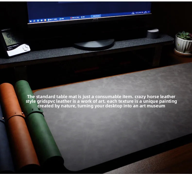Waterproof PU Desk Mat Set – Large Non-Slip Mouse & Keyboard Pads with Wrist Rest