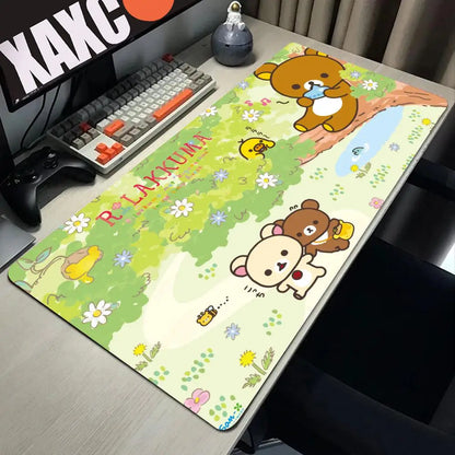 Large Mouse Pad Xxl Rilakkuma-es Mousepad Gamer Office Accessories Pc Cabinet Games Desk Mat Computer Desks Keyboard Gaming Mats