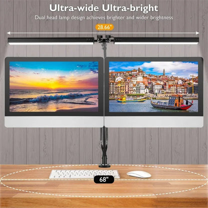 LED Clamp-On Desk Lamp – 5 Light Modes with Auto Shut-Off, Eye-Caring