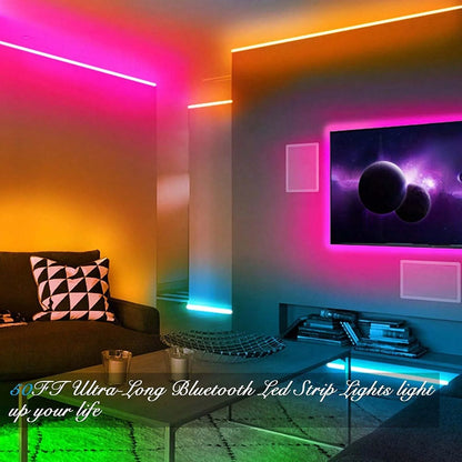RGB USB LED Strip – App & 44-Key Remote, Perfect for Room & Gaming Decor