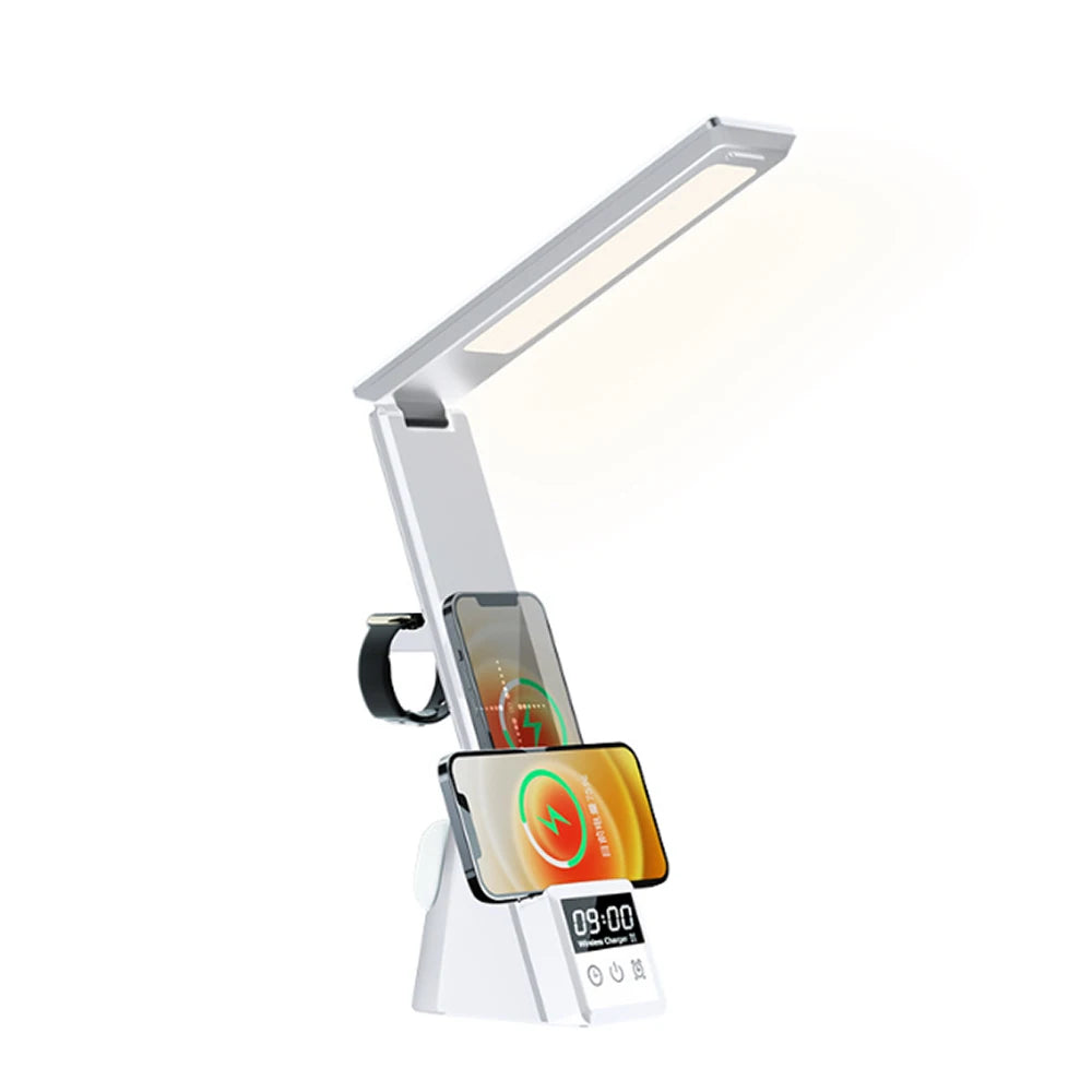 Multifunctional LED Desk Lamp – 3 Lighting Modes, Touch Dimming, Clock & Alarm
